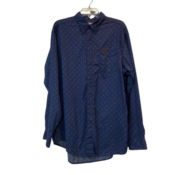 WOOLRICH Original Outdoorwear Men's XL Tall Button down Cotton long sleeve shirt - Picture 3 of 7